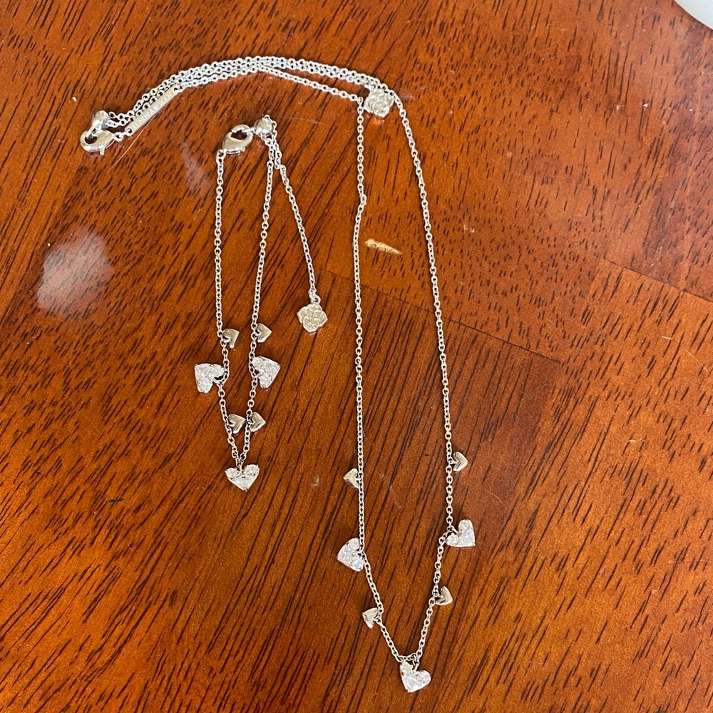 Kendra Scott Silver Heart Necklace